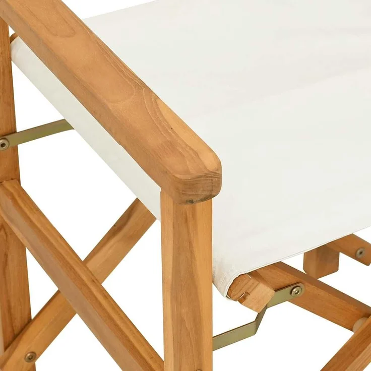 vidaXL Regiestuhl Klappbar Creme Massivholz Teak 4008507 – Bild 6