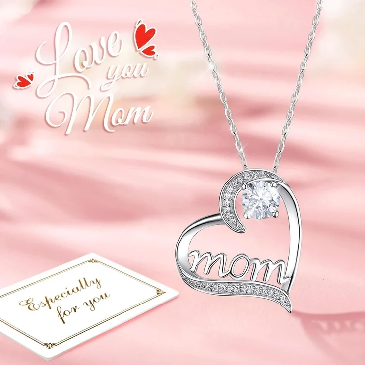 Muttertag Beste Mama der Welt Ewige Rose Halskette Geschenk Blau Violett – Bild 5