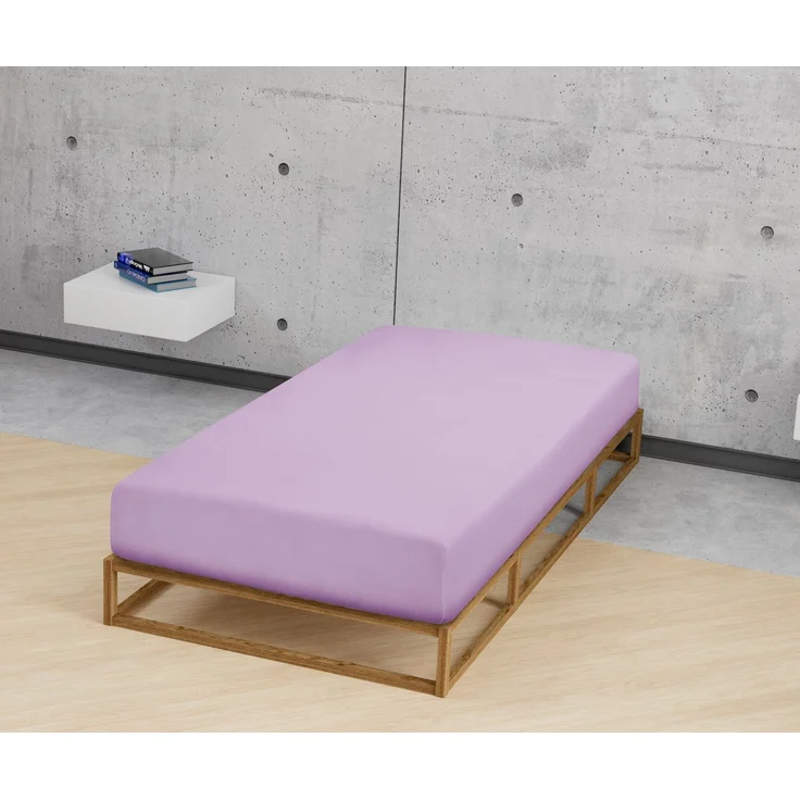 Biberna Jersey-Spannbetttuch, 100 % Baumwolle, Viola, 1x 180x200 cm - 200x200 cm – Bild 3