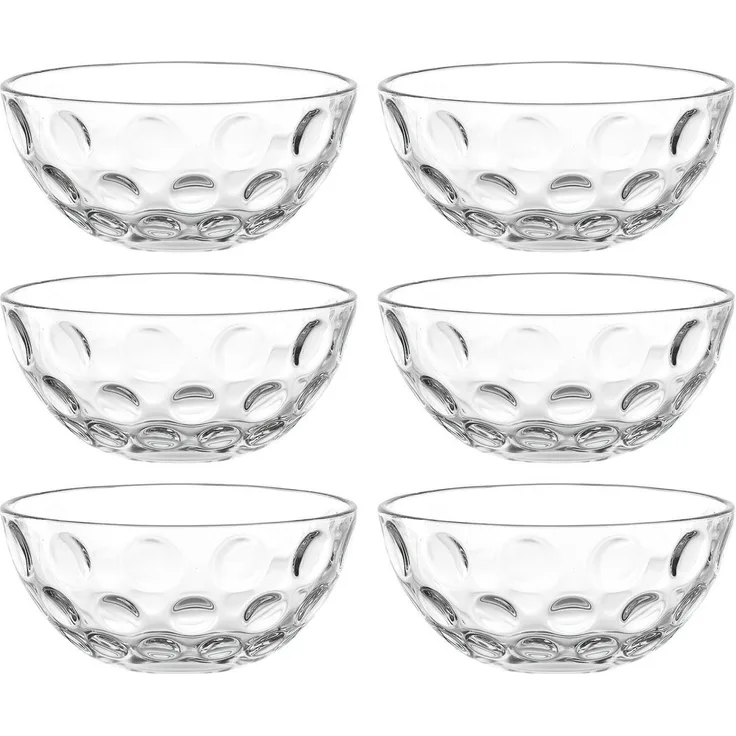 LEONARDO Schale CUCINA OPTIC, 10 cm, 6er-Set, Glas, (Set, 6-tlg), spülmaschinengeeignet