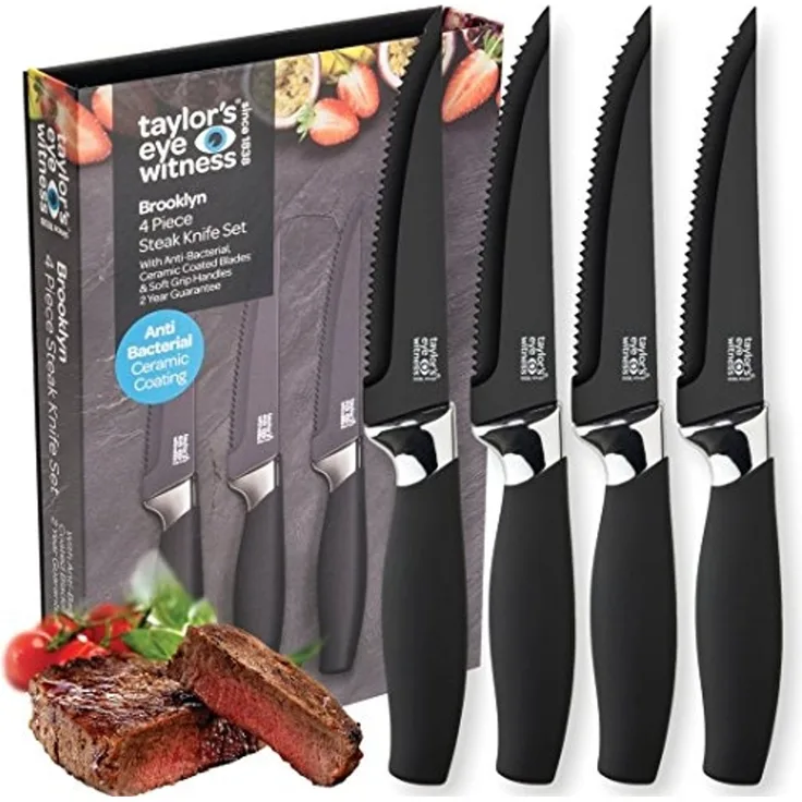 Herbertz Steak-Messerset Brooklyn 4-teilig feste Klinge Karton
