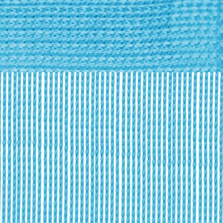 Fadenvorhang mit Stangendurchzug, individuell kürzbare Gardine, moderner und eleganter Dekorationsartikel in vielen Farben und Ausführungen Stangendurchzug Hiimmelblau 140x250 cm – Bild 3