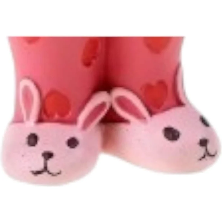 Originelle Santa-Dekofigur in Pink mit Bunnyschuhen aus Polyresin für Innenräume – Bild 4