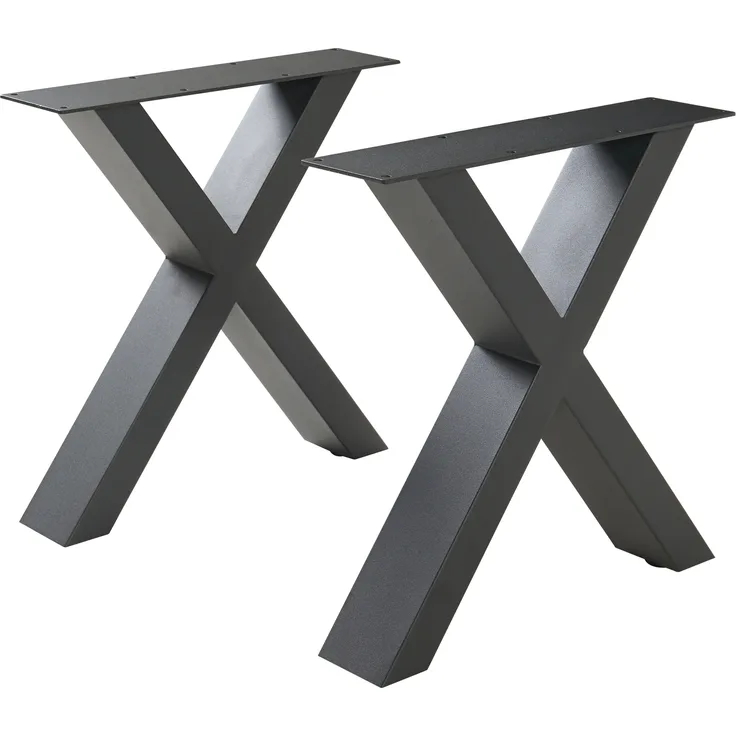 Tischgestell 2er Set Maribo 42x40cm Schwarz [en. casa]