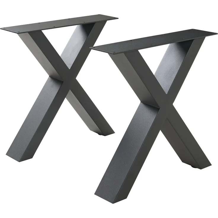 Tischgestell 2er Set Maribo 42x40cm Schwarz [en. casa] – Bild 1