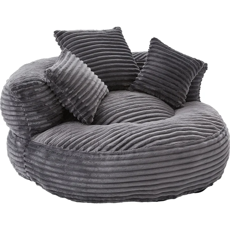 ZUBALIYA Sofa 108x52 cm, mit Cordbezug, mit breiten Armlehnen, mit Schaumstoffpolsterung, für Wohnzimmer und Apartments, Dunkelgrau – Bild 19