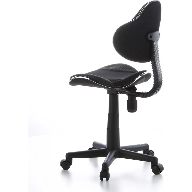 hjh OFFICE 634120 Kinder Schreibtischstuhl KIDDY GTI-2 Stoff Schwarz/Grau ergonomischer Jugenddrehstuhl höhenverstellbar – Bild 8