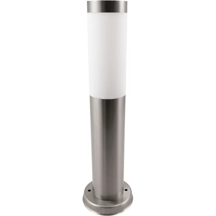 RGB LED Sockelleuchte, Edelstahl, silber, IP44, H 45 cm