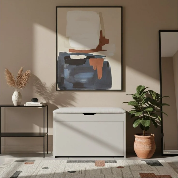 BOXIMO Schuhschrank Schuhschrank VAULT mit Sitzfläche, ausziehbare Fächer, 57 x 30 x 53 cm (Schuhschrank VAULT mit Sitzbank)