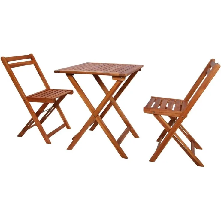 vidaXL 3-tlg. Bistro-Set Klappbar Massivholz Akazie 44015