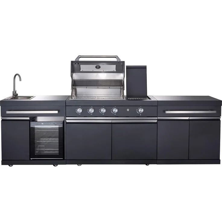 Buschbeck Outdoor-Küche »King Range« mit Sizzle Zone und Kühlschrank, BxTxH: 282x58x112 cm – Bild 8