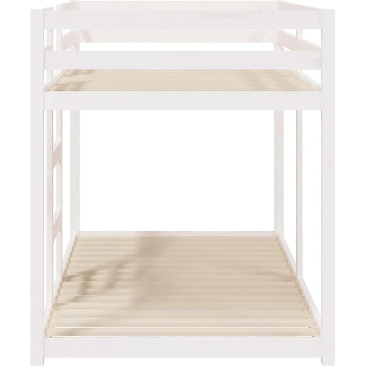 vidaXL Etagenbett Weiß 90x190 cm Massivholz Kiefer 3206508 – Bild 4
