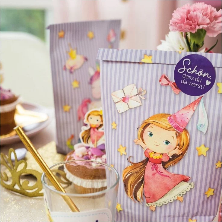 PAPIERDRACHEN Geschenkbox 12 Geschenktüten zum Geburtstag - mit Aufkleber zum Verschließen, in verschiedenen Motiven erhältlich – Bild 2