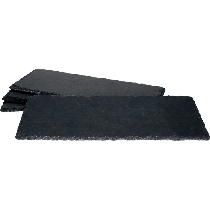 4x Schieferplatten 11x30 cm Untersetzer Deko-Teller Servier-Platte Naturschiefer