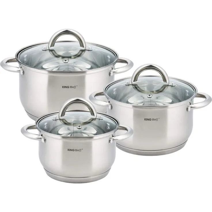Kinghoff Kinghoff Set mit 3 Töpfen mit Deckel 12169