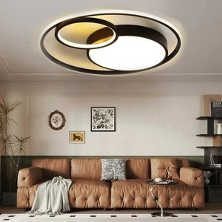OYLCDI Deckenleuchten LED Deckenlampe Ø40cm,Dimmbar mit Fernbedienung für Wohnzimmer, 48W 3000-6500k, LED fest integriert, Modern Runde Wohnzimmer Schlafzimmer Arbeitszimmer Esszimmer Dekoration Lampen, Wohnzimmer-Leuchte – Bild 6