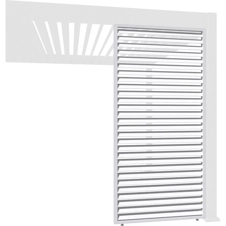 Weide Horizontale Lamellenwand für Weide Pergola | weiß | aus Aluminium