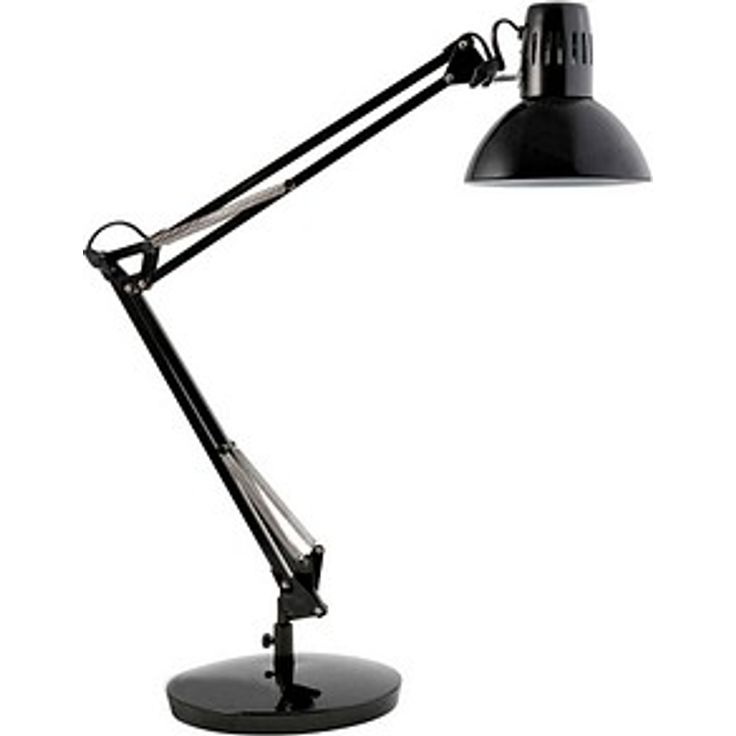 ALBA ARCHITEKT LED Schreibtischlampe, schwarz, energieeffizient mit verstellbarem Arm