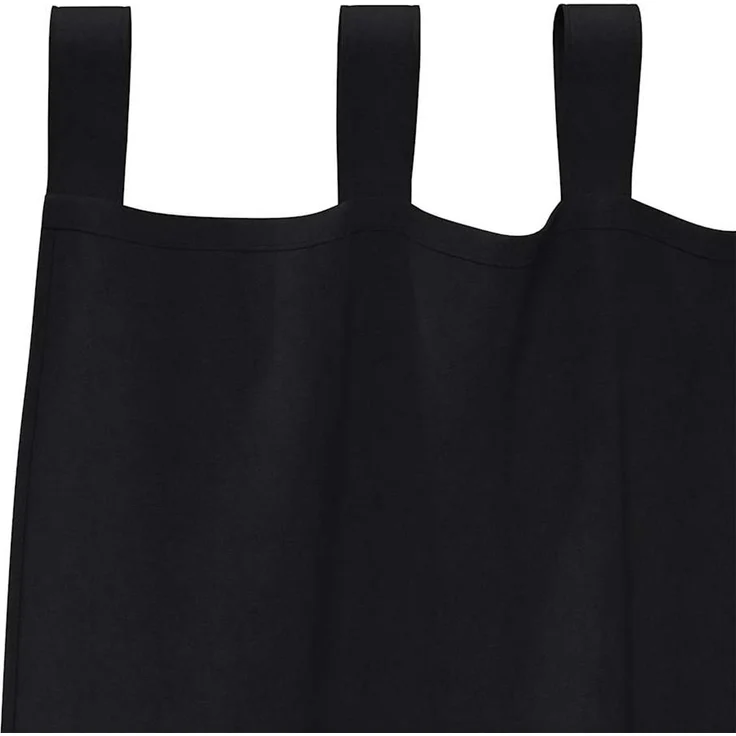 Verdunkelungs-Vorhänge | für Wohnzimmer & Schlafzimmer mit Ringen 2 pcs Schwarz 175 x 140 cm – Bild 5