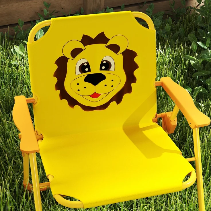 AIYAPLAY Garten-Kindersitzgruppe, Stahl, Polyester, Gelb, 49,5L x 49,5B x 50H cm – Bild 8