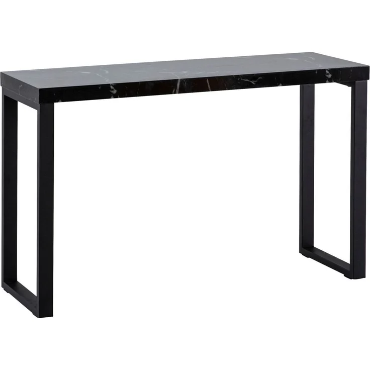 Konsolentisch Marmor-Optik Schwarz Hochglanz 120x40x76 cm Design Anrichte Flu... – Bild 7