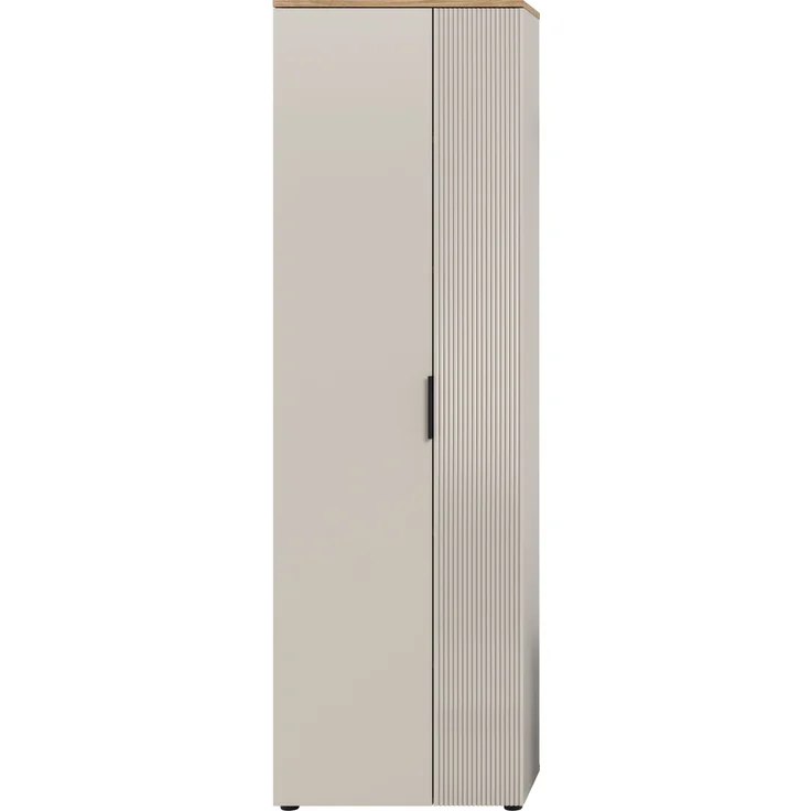 Garderobenschrank (B/H/T: 60x195x36 cm) in Kaschmir Nachbildung und Kaschmir Nachbildung – Bild 2
