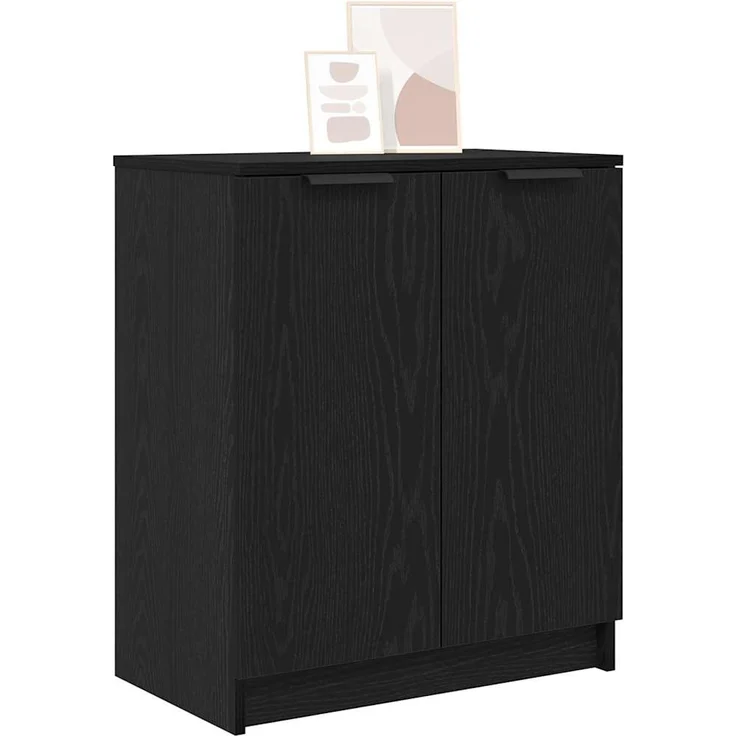 vidaXL Schuhschrank Schwarz Eichen-Optik 59 x 35 x 70 cm Holzwerkstoff 862100 – Bild 2