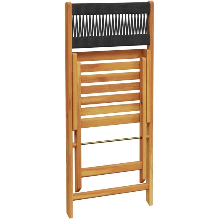 vidaXL Gartenstühle 8 Stk. Klappbar Schwarz Massivholz Akazie 3214603 – Bild 6