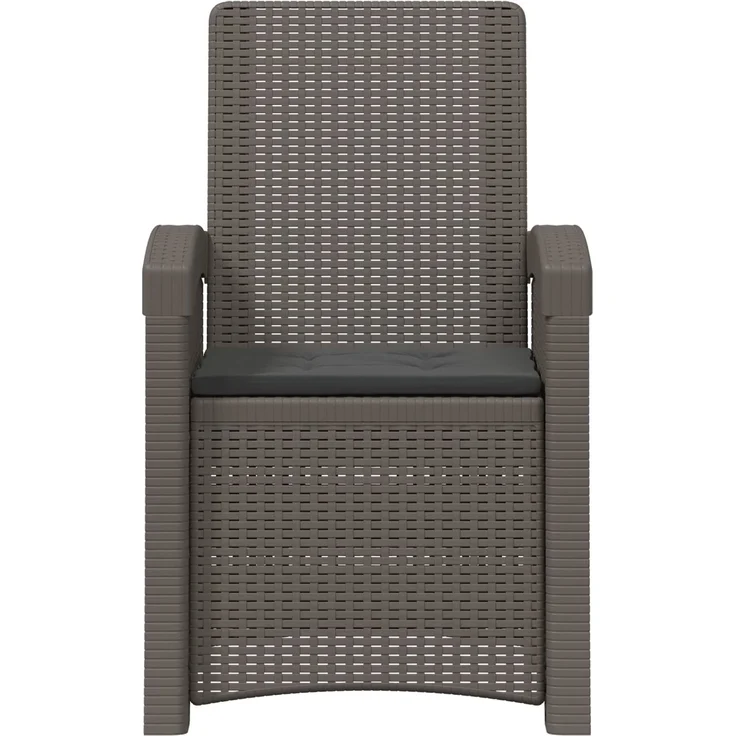 vidaXL Liegesessel Garten Rattan-Optik Hellgrau und Anthrazit PP 8012013 – Bild 3