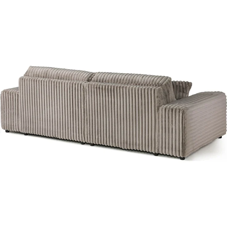 Ecksofa Cord Velours 237x144x79 grau PAULINA – Bild 3