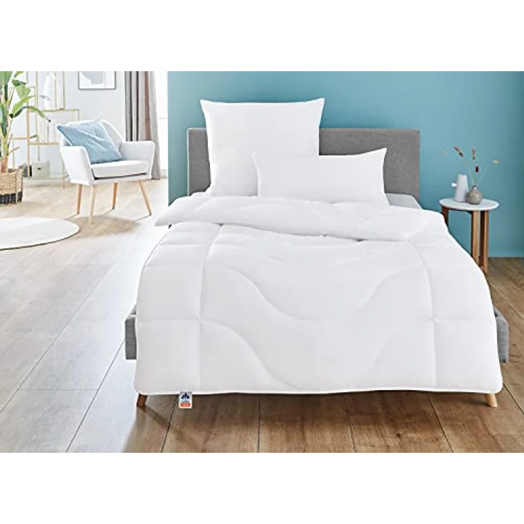 Irisette warme Winterdecke Steppbett Lotte, mit Top Cool Gewebe, 95 Grad waschbar, inkl. Aufbewahrungstasche, 135x200 cm, weiß – Bild 2
