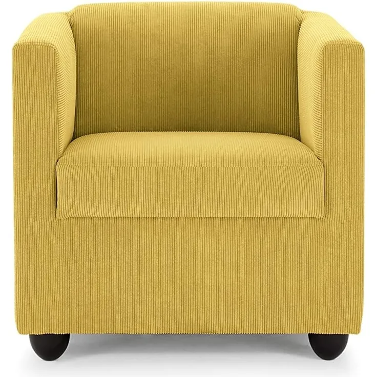 LOOKS by Wolfgang Joop Looks I Designer Sessel mit Federkern, Holzwerkstoff, gelb, 72 x 71 x 75 cm