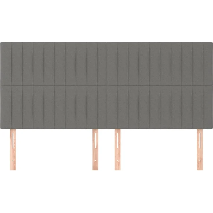 vidaXL Kopfteile 4 Stk. Dunkelgrau 100 x 5 x 78/88 cm Stoff 3116593 – Bild 3