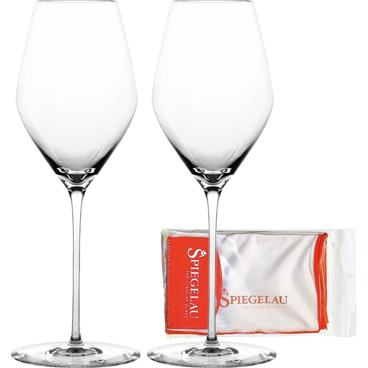 Spiegelau Hi-Lite Champagnerglas 347 ml 2er Set + Poliertuch – Bild 1