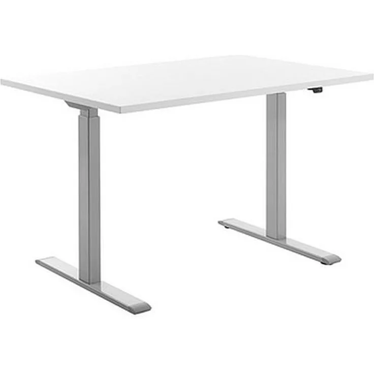 Topstar Sitz-/Steh-Schreibtisch, (B)1.200 mm elektr. höhenverstellbar Weiss