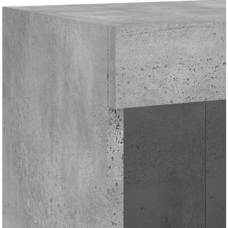 vidaXL 5-tlg. Wohnwand mit LED-Beleuchtung Betongrau Holzwerkstoff 3216685 – Bild 10