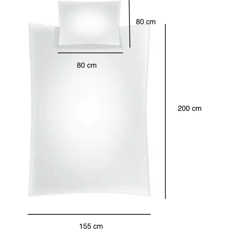 Einfarbige Bettwäschen-Sets für Einzel- und Doppelbetten, 100% Baumwolle Schwarz 155x200 cm – Bild 6