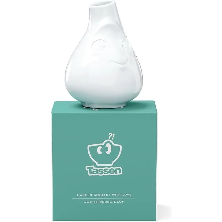 FiftyEight Products Kleine Vase Putzig 10 cm Weiß – Bild 3