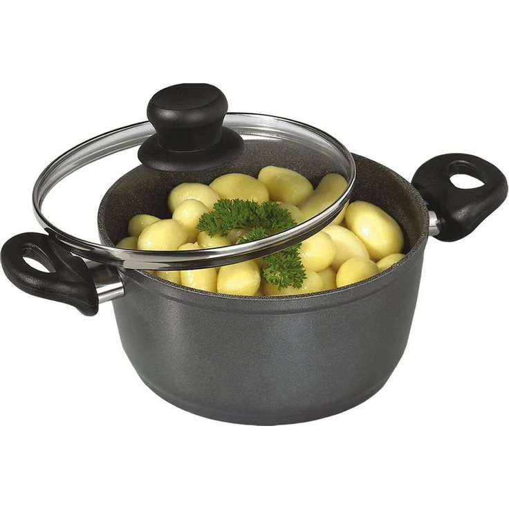 STONELINE Kochtopf, Aluminium (1-tlg), mit Glasdeckel, Induktion – Bild 2