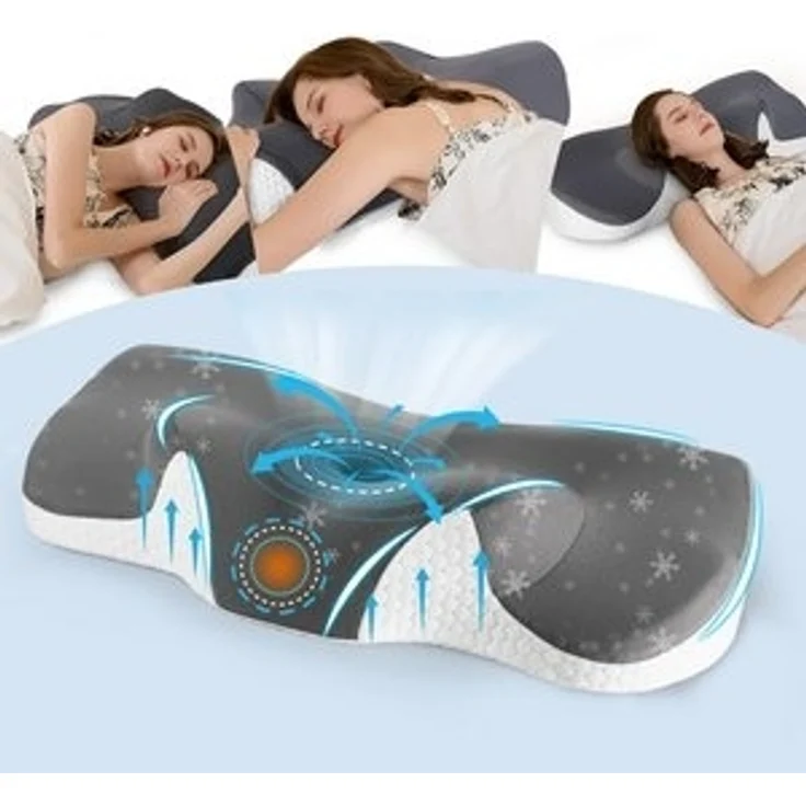Esun Kopfkissen Nackenstützkissen, Kopfkissen Memory Foam, Kissen Seitenschläferkissen, Füllung: Rückstellschaum, Seitenschlafer, Rückenschlafer, Bauchschlafer, Set, Kissen, Pillow Kissen für Seiten, Rücken & Bauchschläfer – Bild 6