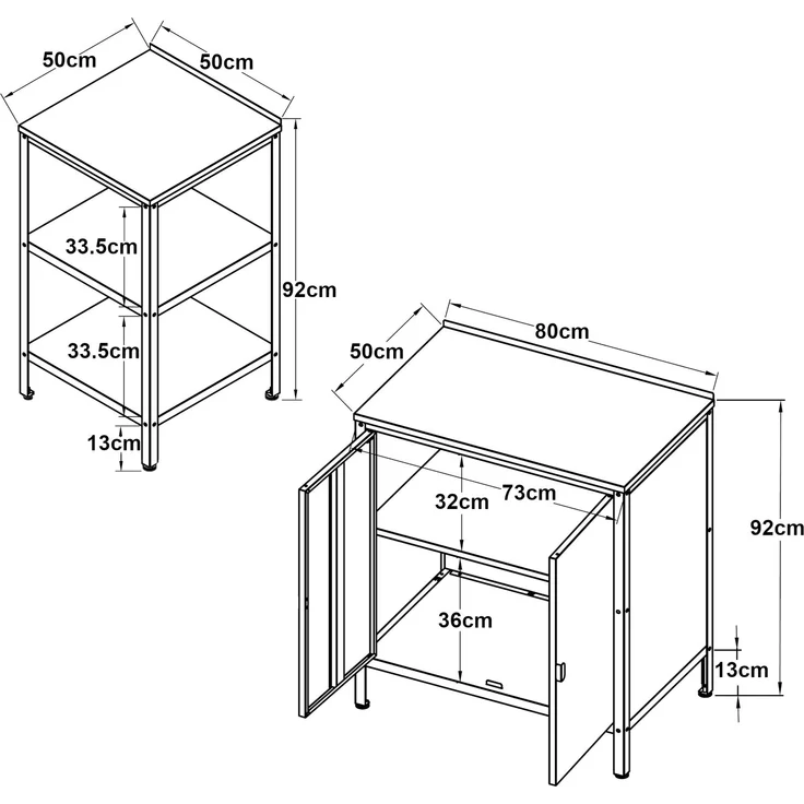 Outdoorset Bolognano Standregal und Schrank Dunkelgrau, matt [casa. pro] – Bild 3