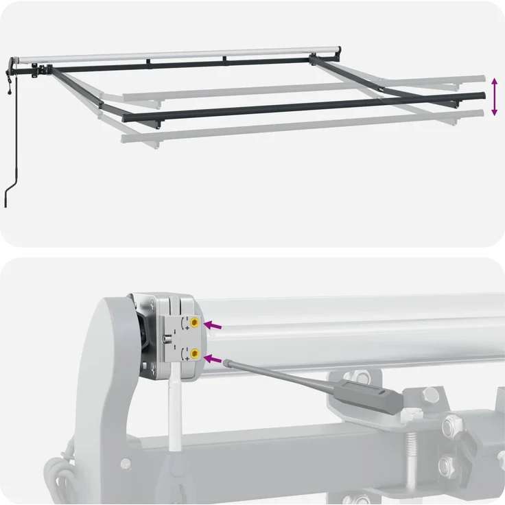 vidaXL Einziehbare Markise Anthrazit 250 x 200 cm Stoff 3329372 – Bild 10