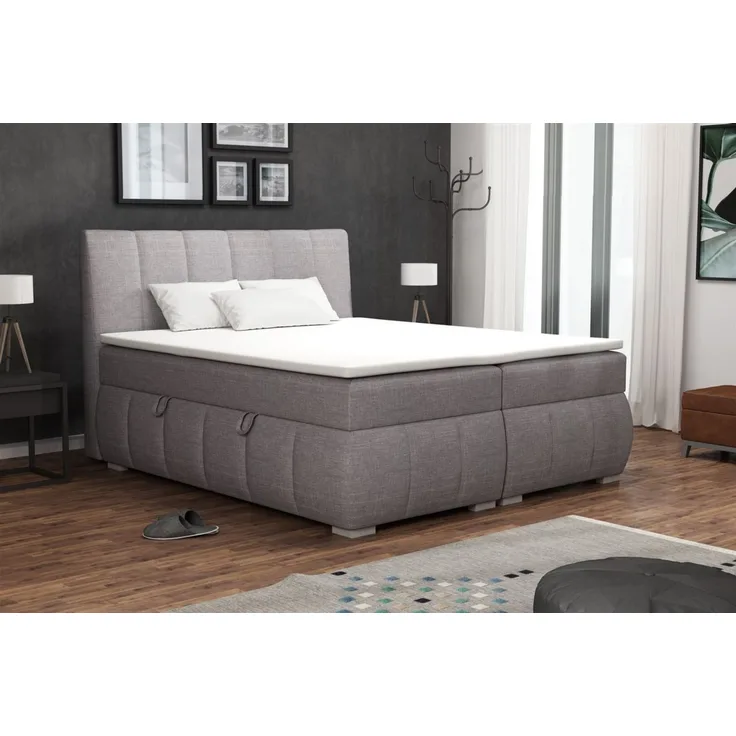 Boxspringbett Schlafzimmerbett VINCENZA 140x200cm inkl. Bettkasten