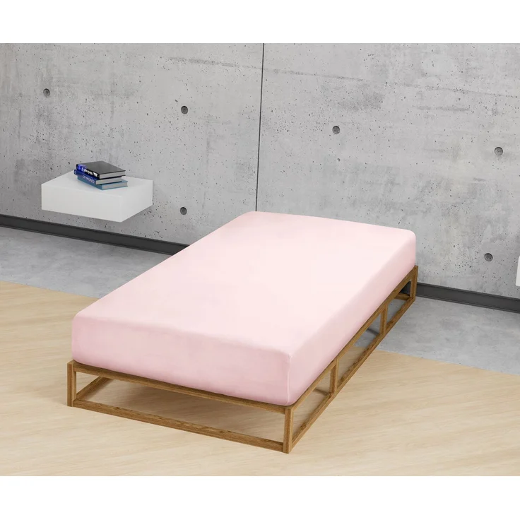 biberna Feinjersey-Spannbetttuch, 100 % Baumwolle, rose, 1x 180x200 cm - 200x200 cm – Bild 3