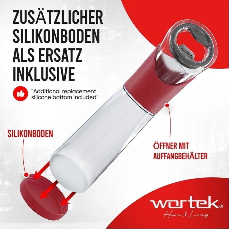wortek Flaschenöffner Getränkeöffner mit Auffangbehälter Bieröffner (Set, 2-tlg), Geschenk für Männer und Bierliebhaber Biergeschenk – Bild 2