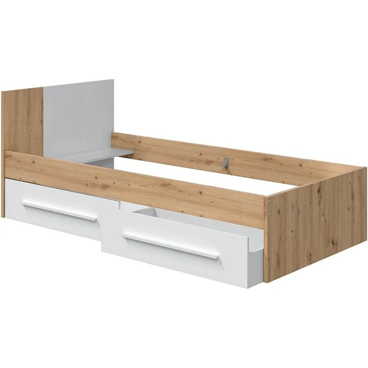 Jugendzimmer-Set >NOA< in Nodi-Eiche/Artik-Weiß - 196x77x92 (BxHxT) – Bild 3