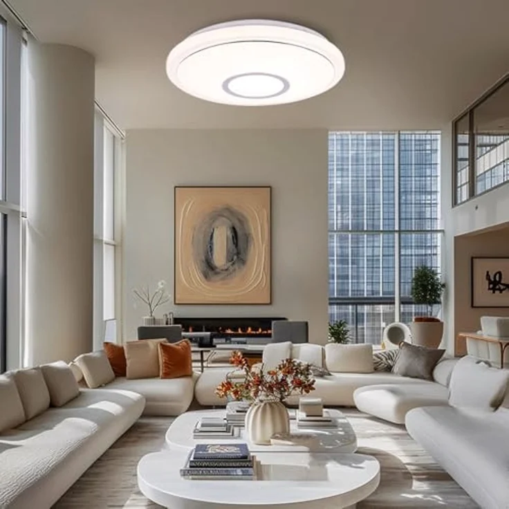 LED Deckenleuchte, Acryl, weiß, CCT Schaltung, D 40 cm – Bild 5