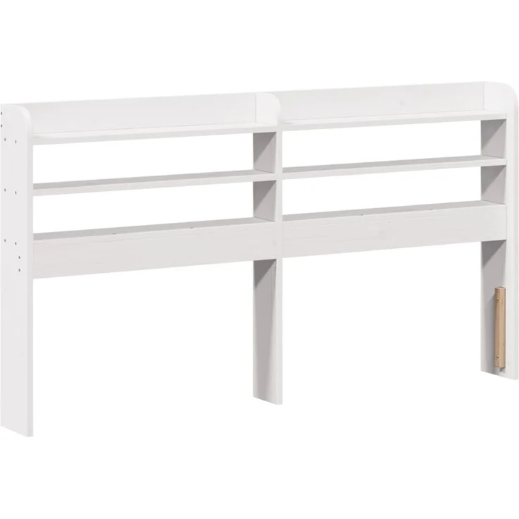 vidaXL Kopfteil mit Ablagen Weiß 120 cm Massivholz Kiefer 850957 – Bild 2