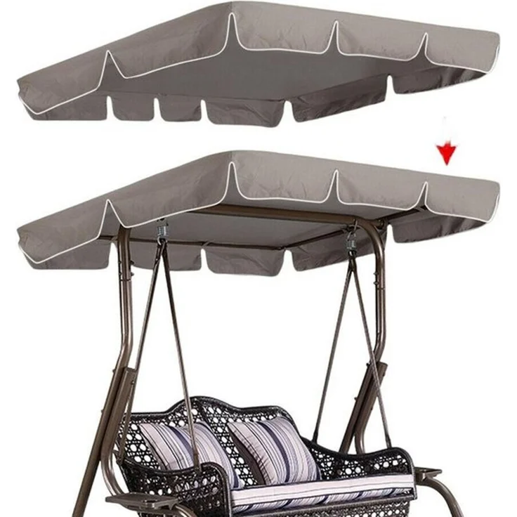 GarveeMore Schaukelstuhl Terrasse Schaukelstuhl Vordach Ersatz Vordach Abdeckung (ohne Gestell), Vordach Abdeckung(Nicht inklusive Rahmen) Doppelsitz/3-4 Sitz Veranda – Bild 4