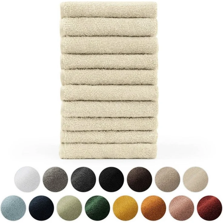 Blumtal Gästehandtücher Premium 30x30cm oder 30x50cm weich und saugstark, Frottee (10-St), 10er (30x50cm), 12er und 24er Set (30x30cm), 100% Baumwolle – Bild 1